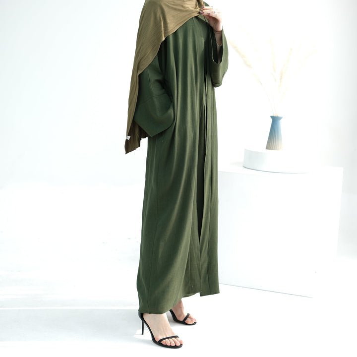 Get trendy with Aviella Linen Set - Forest - Dresses available at Voilee NY. Grab yours for $74.90 today!