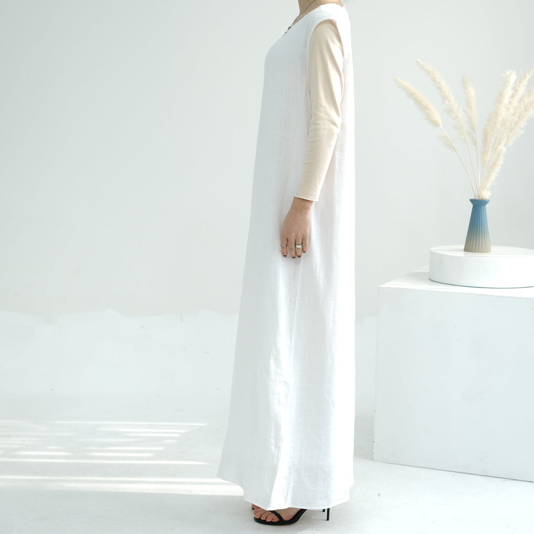 Get trendy with Aviella Linen Set - White - Dresses available at Voilee NY. Grab yours for $74.90 today!