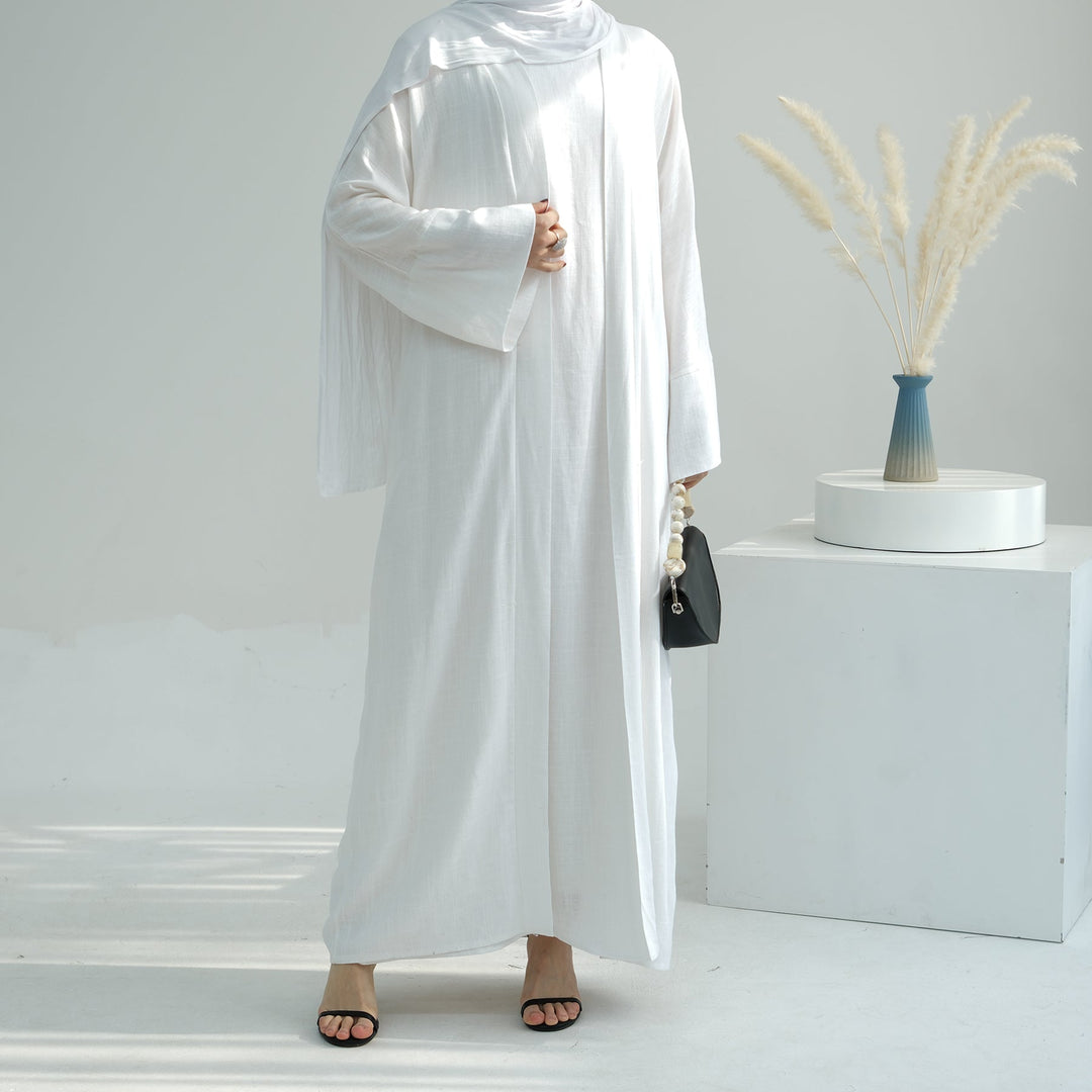 Get trendy with Aviella Linen Set - White - Dresses available at Voilee NY. Grab yours for $74.90 today!