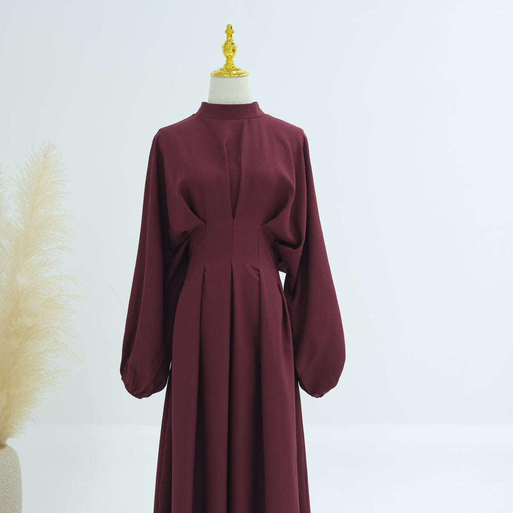 Get trendy with Madison Long Sleeve Maxi Dress - Wine - Dresses available at Voilee NY. Grab yours for $59.90 today!