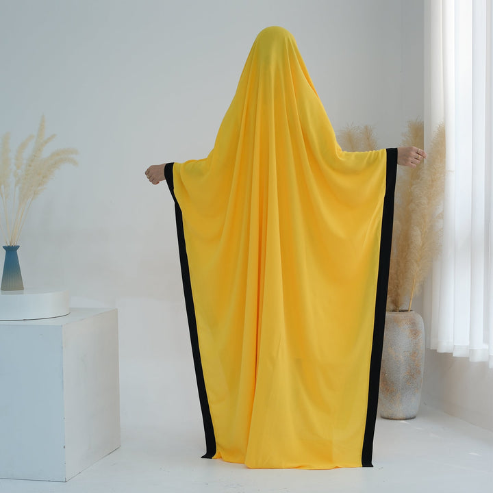 Get trendy with Zuri One-Piece Jilbab - Yellow -  available at Voilee NY. Grab yours for $59.90 today!