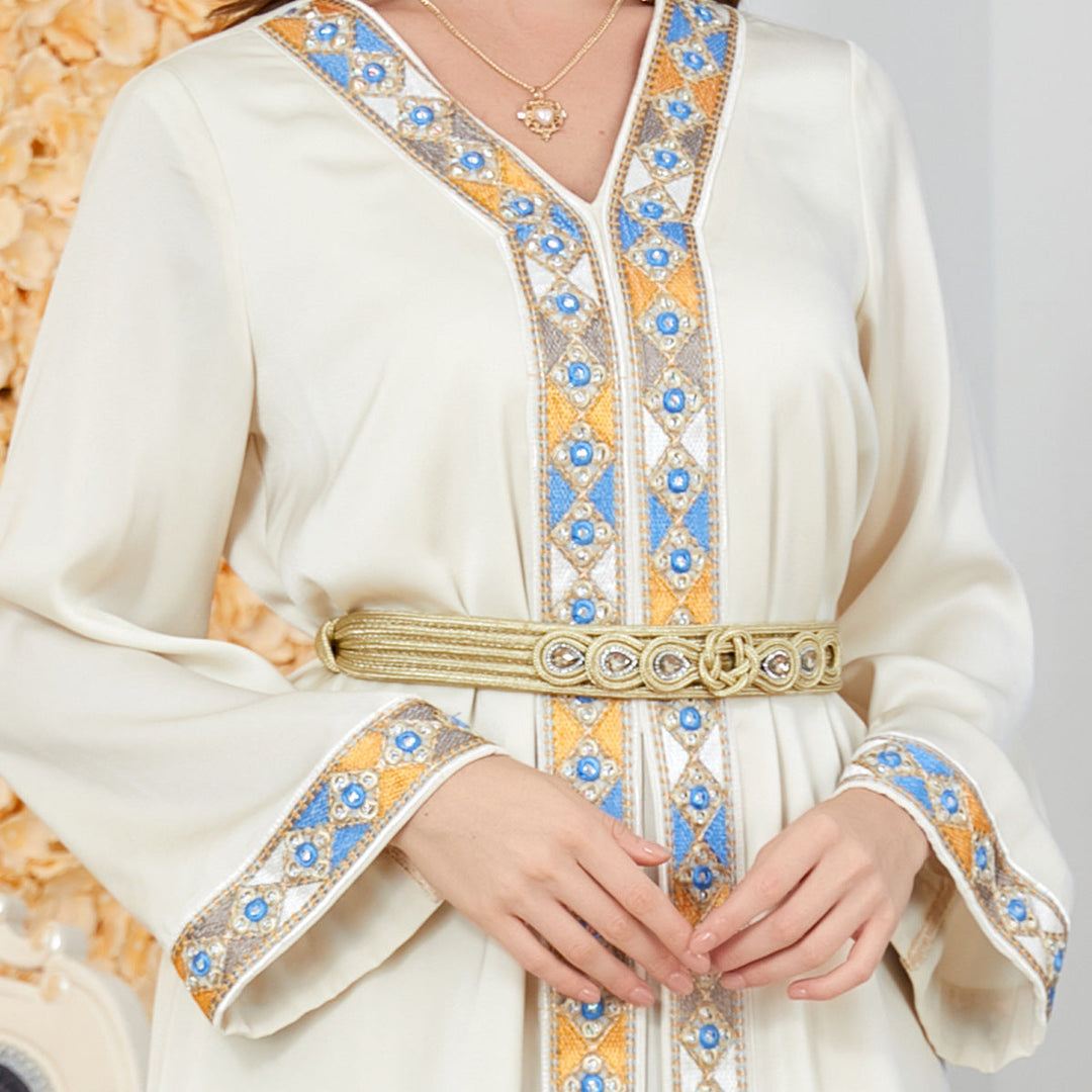Get trendy with Idalia Kaftan Ivory - Limited - Dresses available at Voilee NY. Grab yours for $99.90 today!