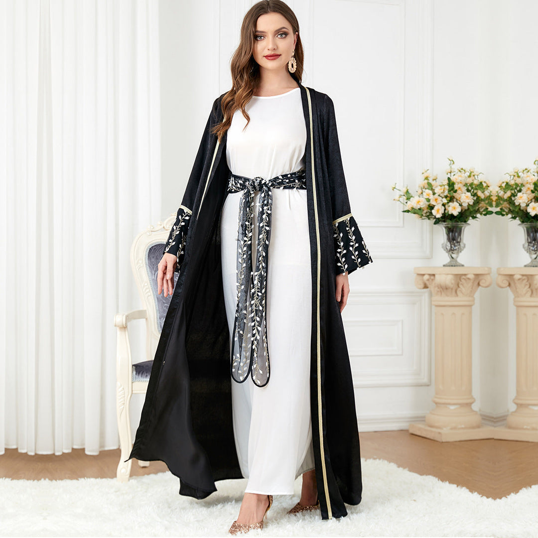 Get trendy with Noura Velvet Abaya Set - Limited - Dresses available at Voilee NY. Grab yours for $94.90 today!