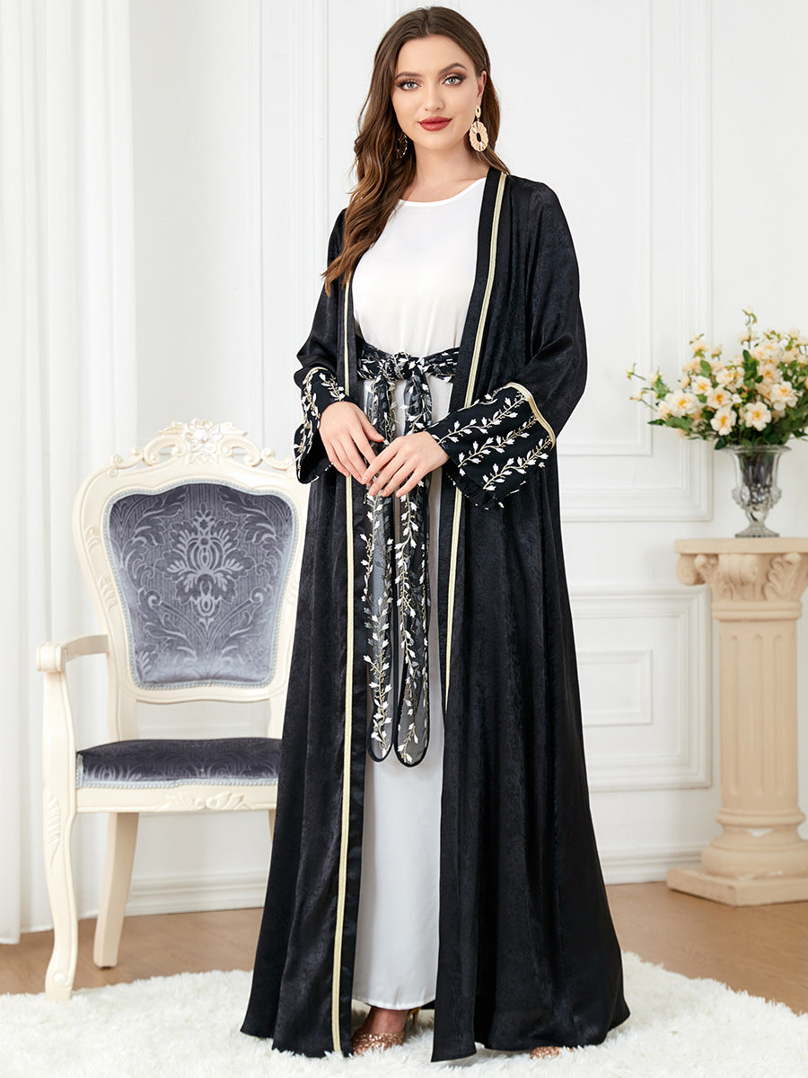 Get trendy with Noura Velvet Abaya Set - Limited - Dresses available at Voilee NY. Grab yours for $94.90 today!
