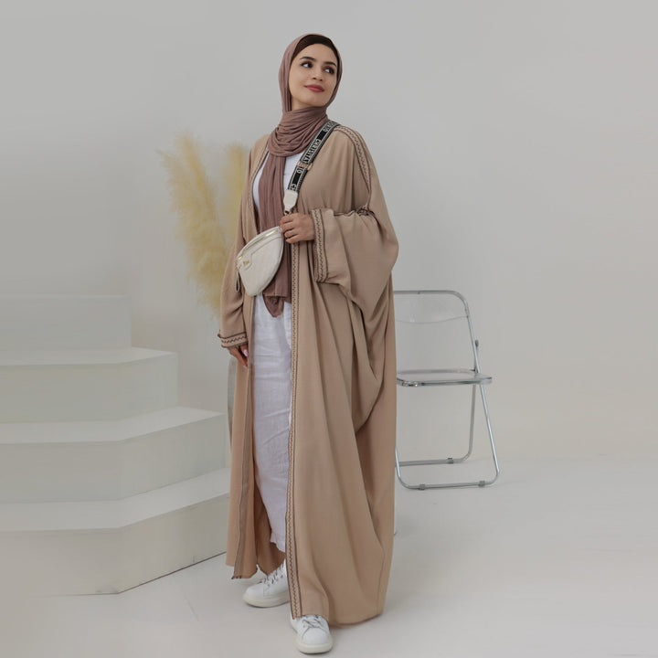 Get trendy with Fati Textured Duster - Beige - Cardigan available at Voilee NY. Grab yours for $44.90 today!