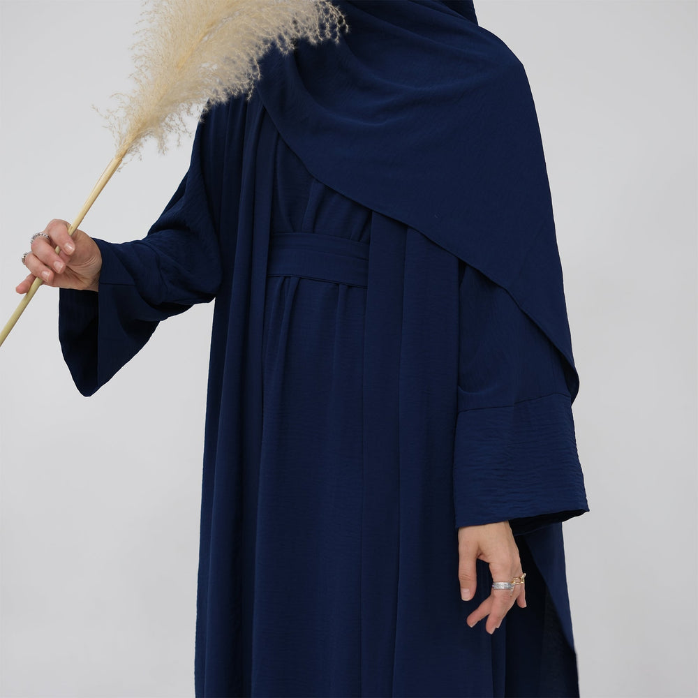 Get trendy with Lea 2-Piece Abaya Set - Royal (As is) -  available at Voilee NY. Grab yours for $54.90 today!