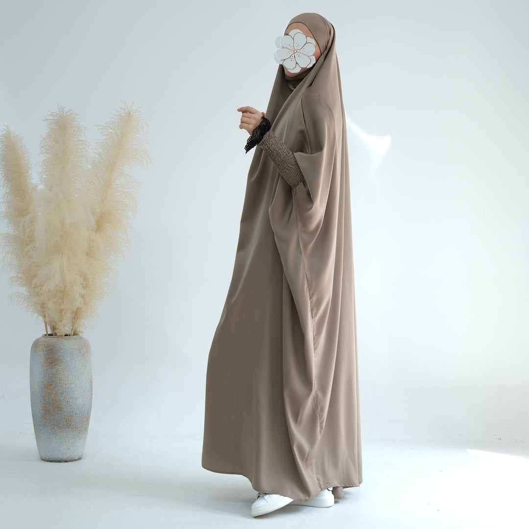 Marwa Satin Jilbab - Ash Dresses from Voilee NY