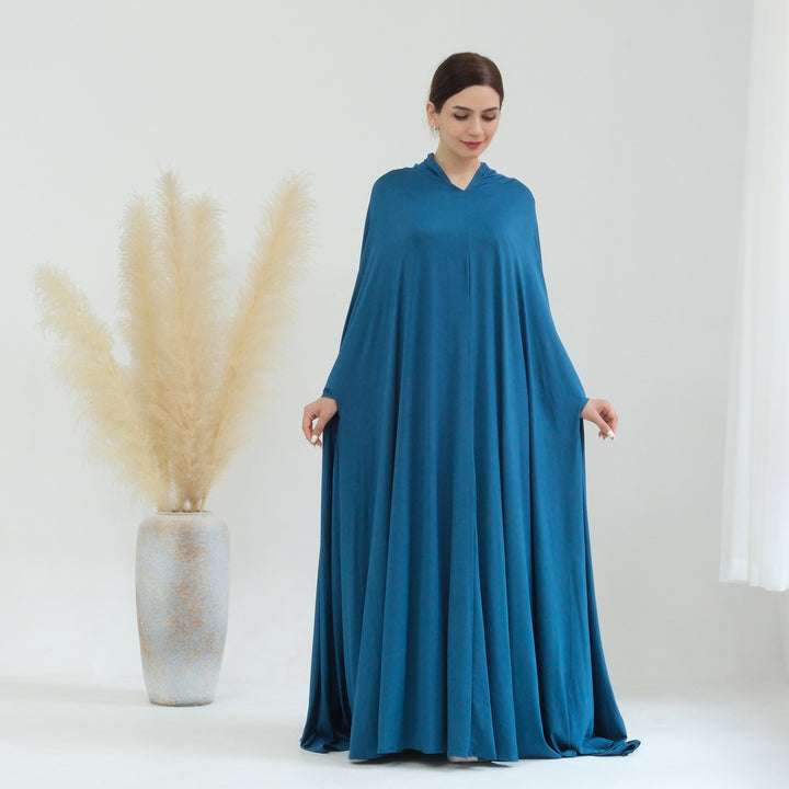 Get trendy with Awra Cape Hijab Combo - Duck Blue - Dresses available at Voilee NY. Grab yours for $54.90 today!
