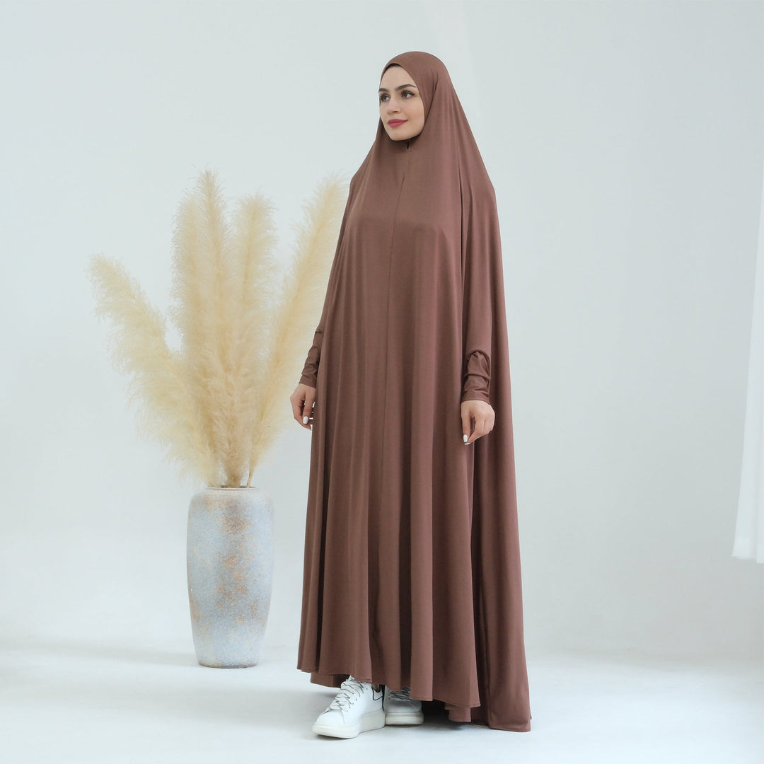 Get trendy with Awra Cape Hijab Combo - Brown - Dresses available at Voilee NY. Grab yours for $54.90 today!