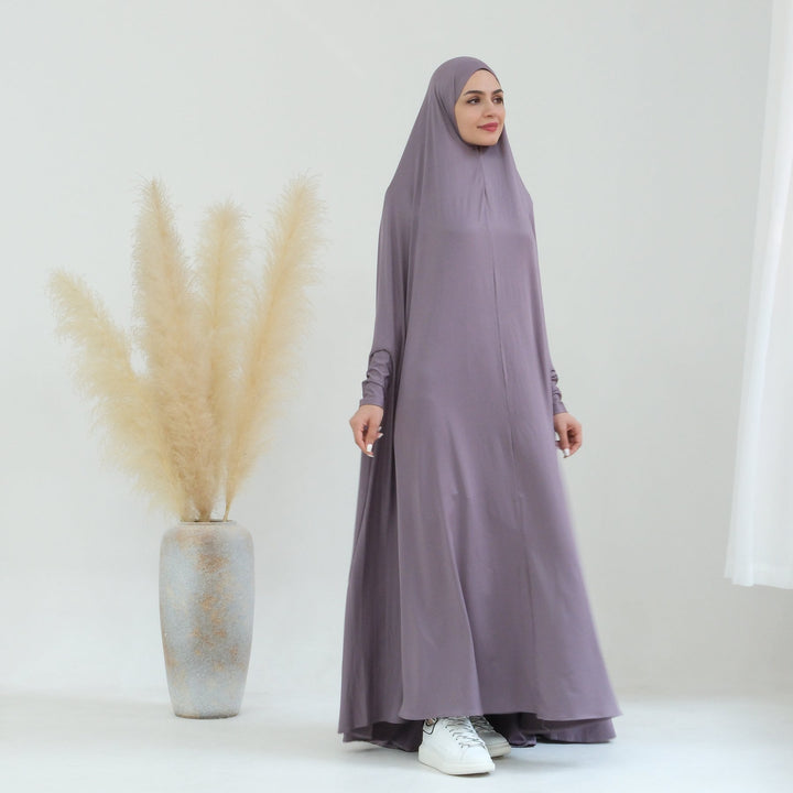 Get trendy with Awra Cape Hijab Combo - Dove - Dresses available at Voilee NY. Grab yours for $54.90 today!