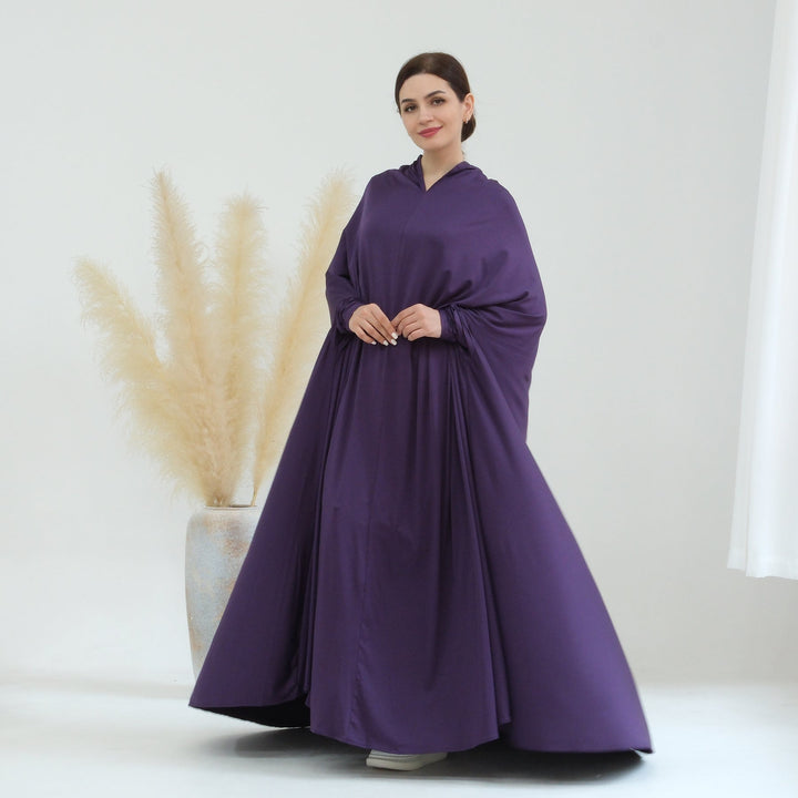 Get trendy with Awra Cape Hijab Combo - Purple - Dresses available at Voilee NY. Grab yours for $54.90 today!