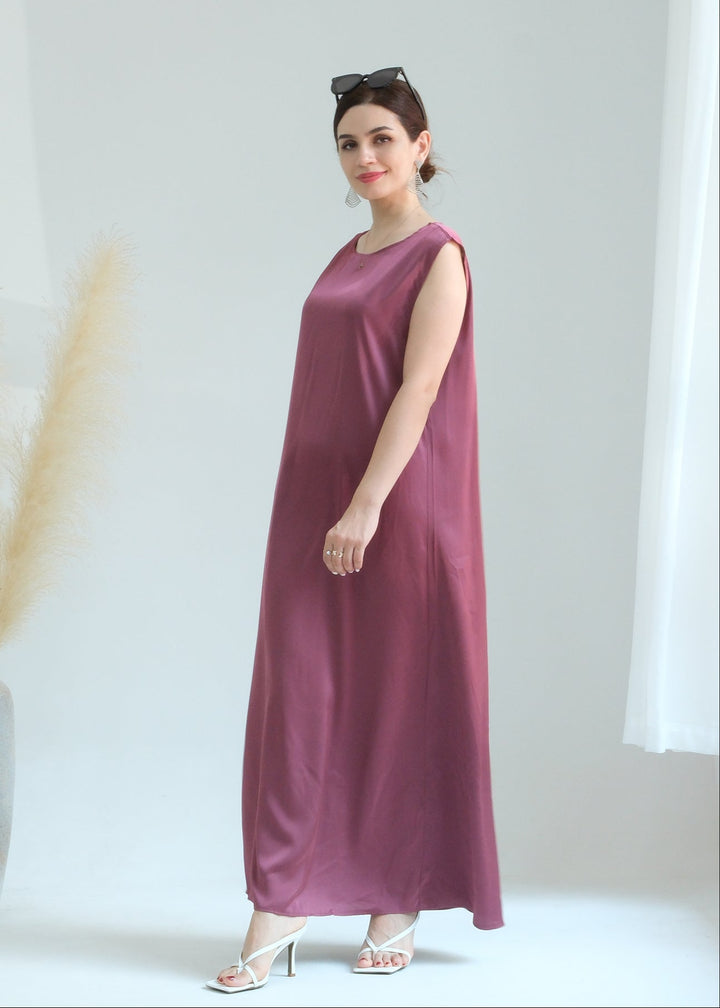 Get trendy with Satin Slip Dress - Mulberry - Dresses available at Voilee NY. Grab yours for $32.90 today!