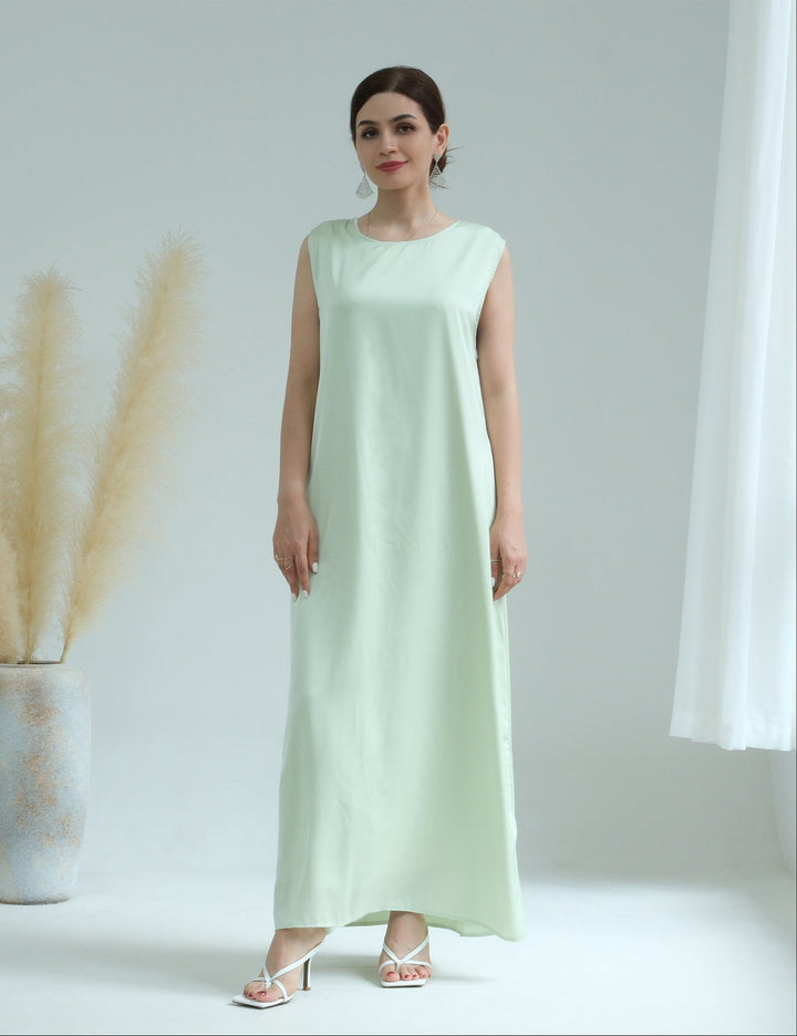 Get trendy with Satin Slip Dress - Mint - Dresses available at Voilee NY. Grab yours for $32.90 today!