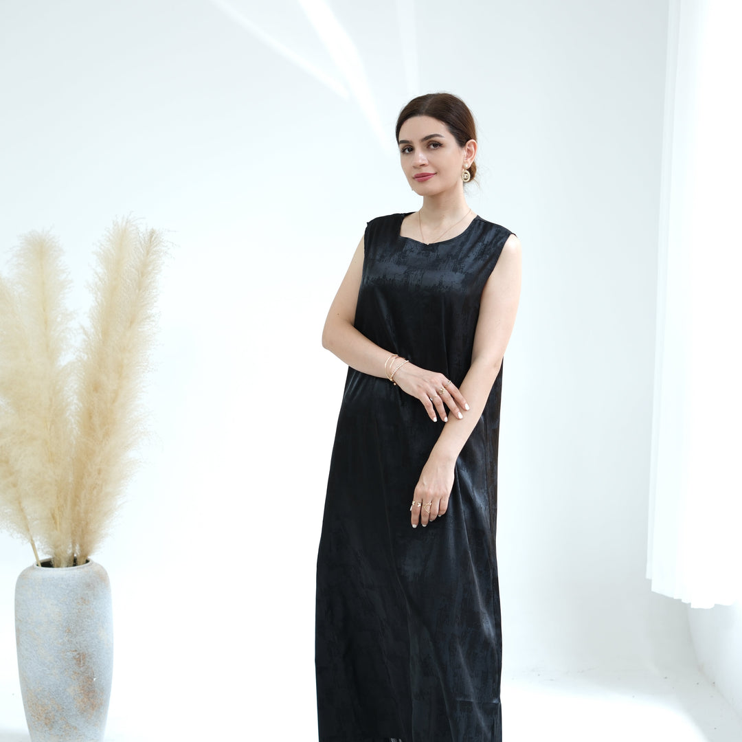 Get trendy with Brielle Satin Slipdress - Black - Dresses available at Voilee NY. Grab yours for $49.90 today!
