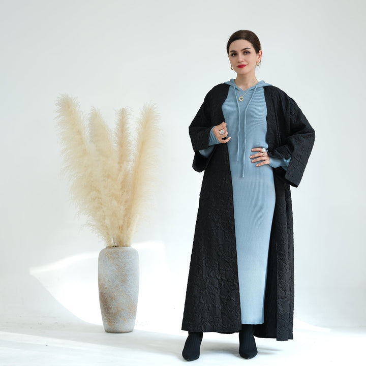 Get trendy with Bell Sleeve Maxi Sweaterdress - Blue - Sweater available at Voilee NY. Grab yours for $49.99 today!