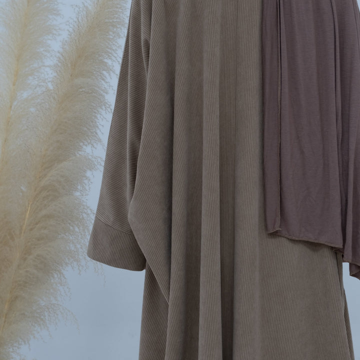 Get trendy with Melissa Corduroy Autumn Duster - Taupe - Cardigan available at Voilee NY. Grab yours for $54.90 today!