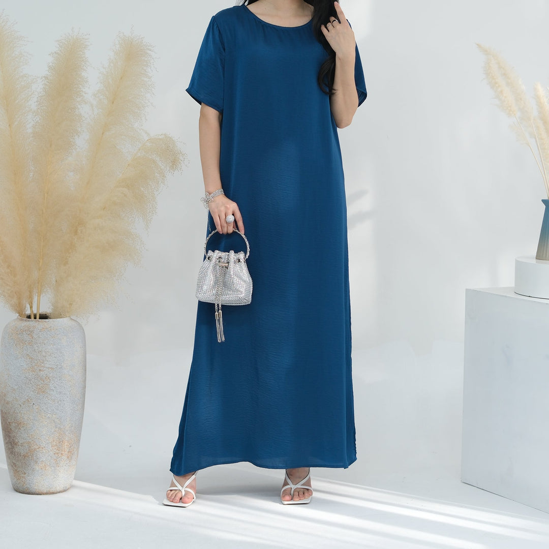 Get trendy with Louana Textured 4-piece Set - Blue - Dresses available at Voilee NY. Grab yours for $99.90 today!