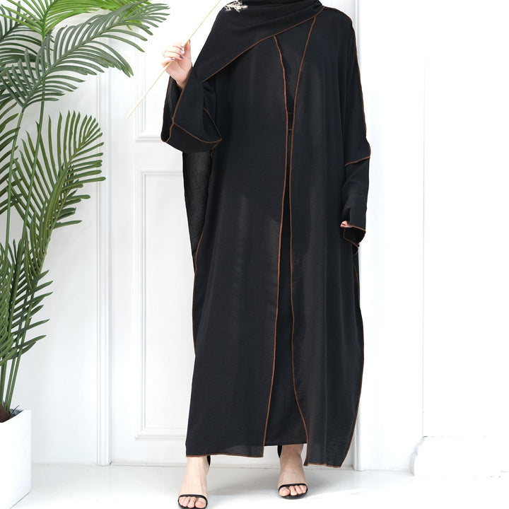 Get trendy with Samantha 4-Piece Abaya Set - Black -  available at Voilee NY. Grab yours for $86.90 today!