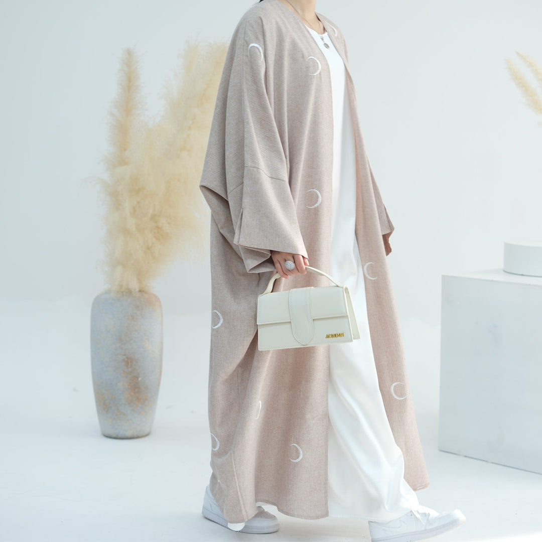 Get trendy with Luna Cotton Mix Lightweight Duster - Sand -  available at Voilee NY. Grab yours for $62.90 today!