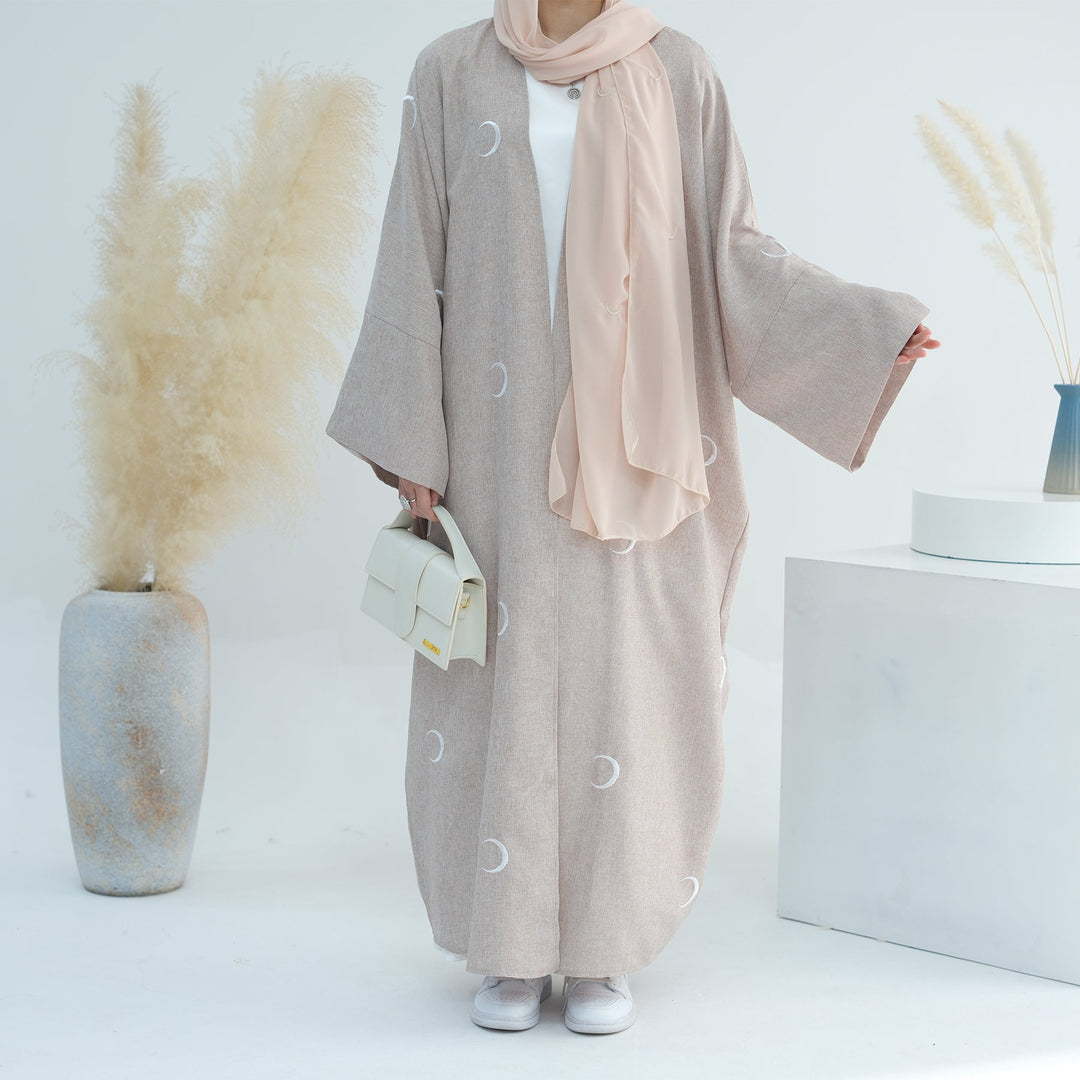 Get trendy with Luna Cotton Mix Lightweight Duster - Sand -  available at Voilee NY. Grab yours for $62.90 today!