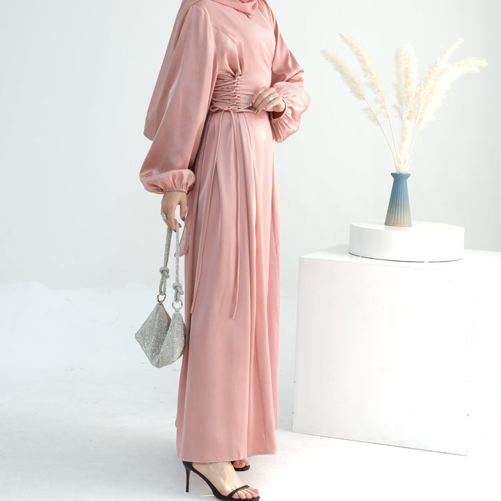 Get trendy with Sandra Long Sleeve Maxi Dress - Pink Coral - Dresses available at Voilee NY. Grab yours for $59.90 today!