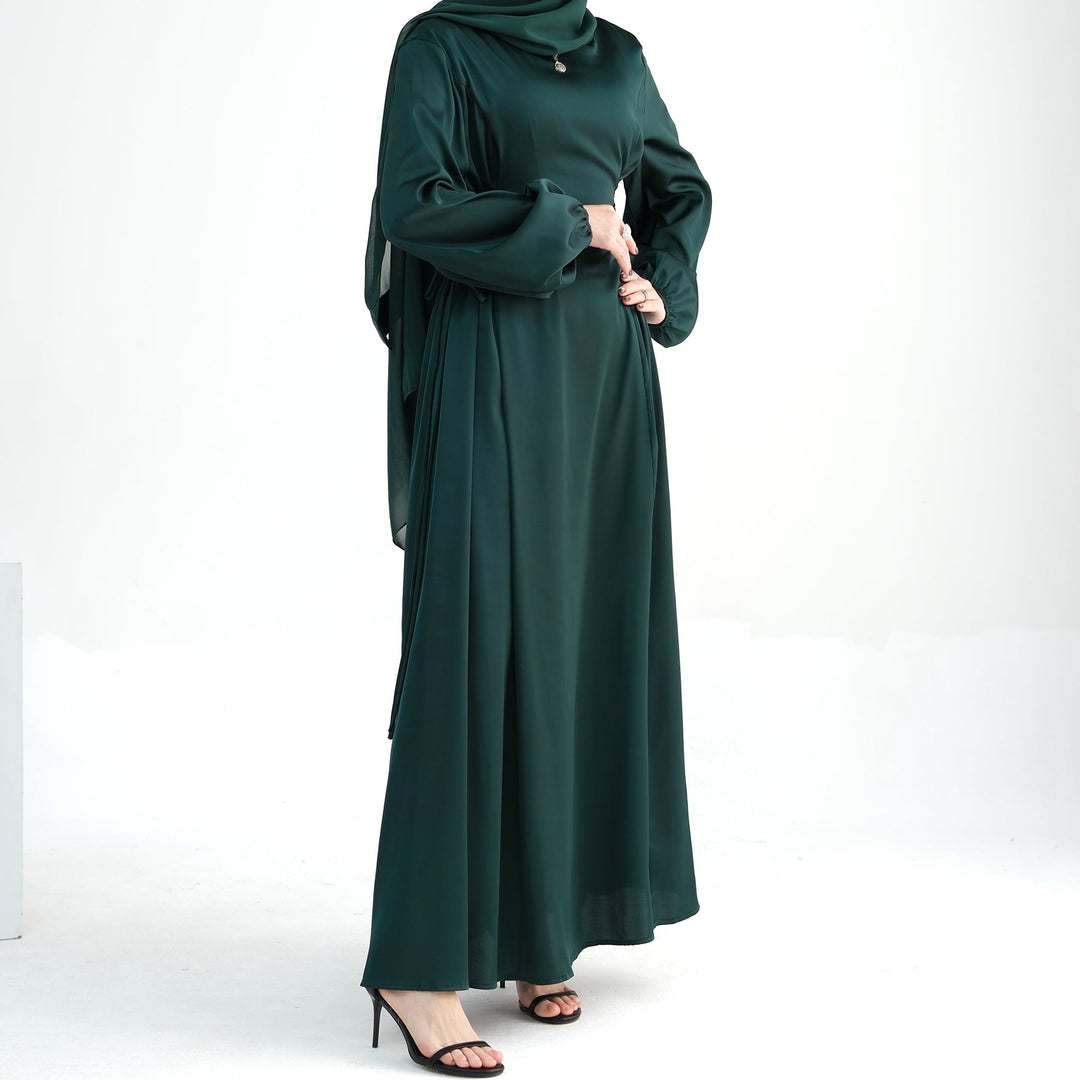 Get trendy with Sandra Long Sleeve Maxi Dress - Dark Emerald - Dresses available at Voilee NY. Grab yours for $59.90 today!