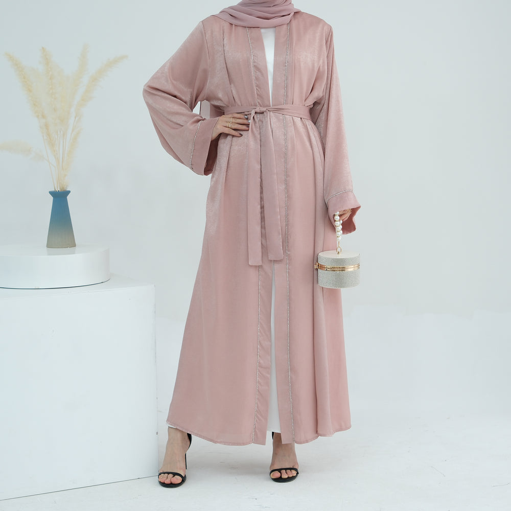 Get trendy with Angie Abaya Set - Pink Coral -  available at Voilee NY. Grab yours for $84.90 today!
