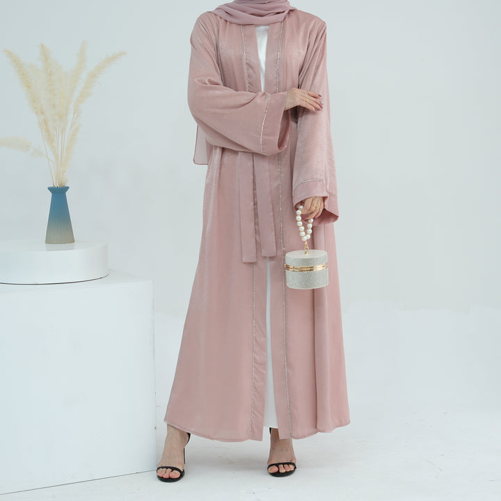 Get trendy with Angie Abaya Set - Pink Coral -  available at Voilee NY. Grab yours for $84.90 today!