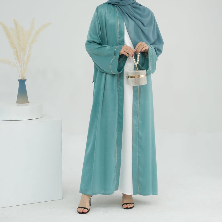 Get trendy with Angie Abaya Set - Aqua -  available at Voilee NY. Grab yours for $84.90 today!