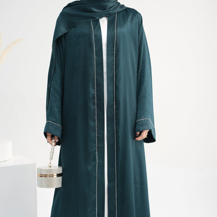 Get trendy with Angie Abaya Set - Dark Emerald -  available at Voilee NY. Grab yours for $84.90 today!