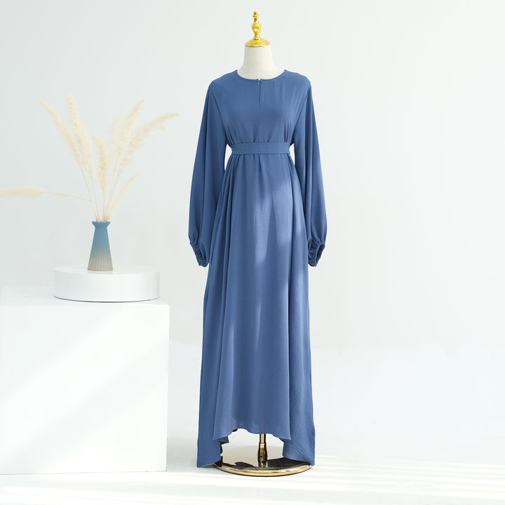 Get trendy with Essential Abaya Khimar Set - Blue -  available at Voilee NY. Grab yours for $70 today!