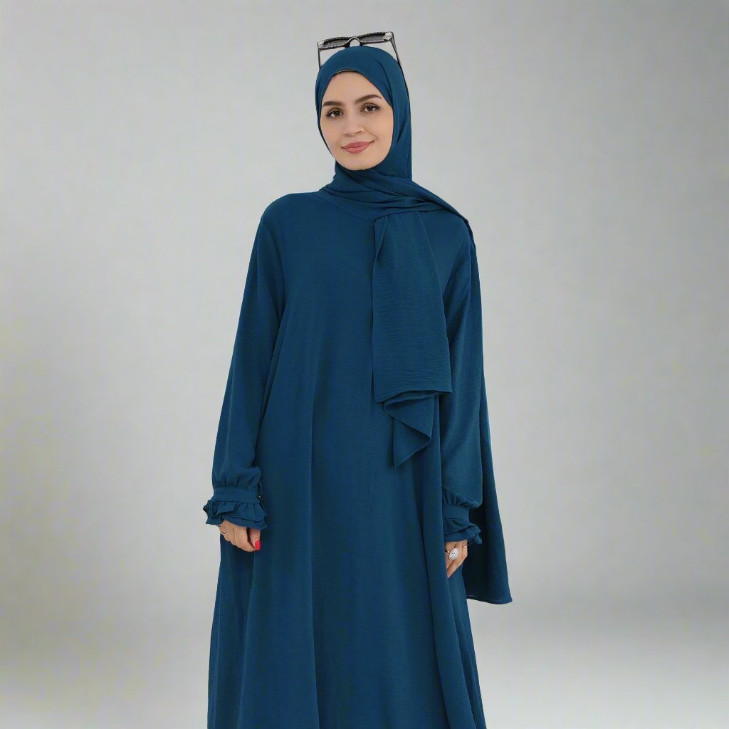 Get trendy with Zarina Abaya and Hijab Combo - Dresses available at Voilee NY. Grab yours for $54.90 today!