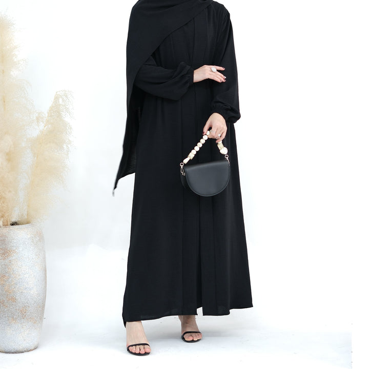 Get trendy with Lareina 3-piece Abaya Set - Black -  available at Voilee NY. Grab yours for $39.99 today!