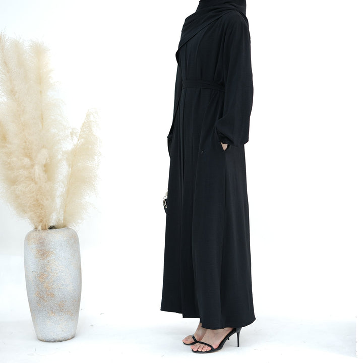 Get trendy with Lareina 3-piece Abaya Set - Black -  available at Voilee NY. Grab yours for $59.90 today!