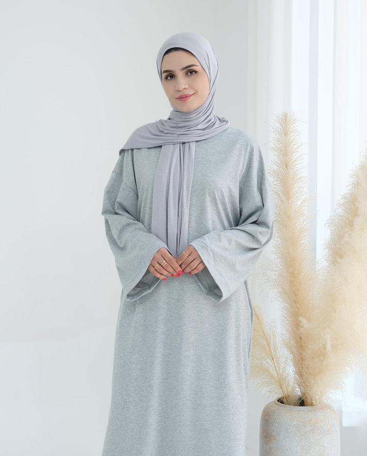 Get trendy with Ava Knit Maxi Dress - Gray - Dresses available at Voilee NY. Grab yours for $52.90 today!