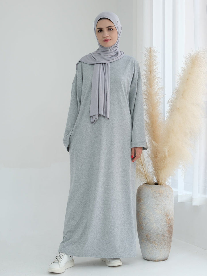 Get trendy with Ava Knit Maxi Dress - Gray - Dresses available at Voilee NY. Grab yours for $52.90 today!