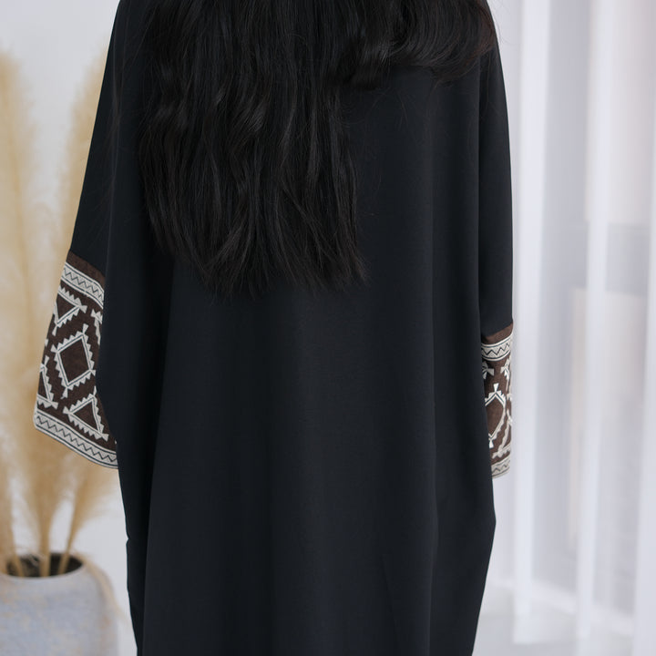 Rania Open Abaya Kimono - Black