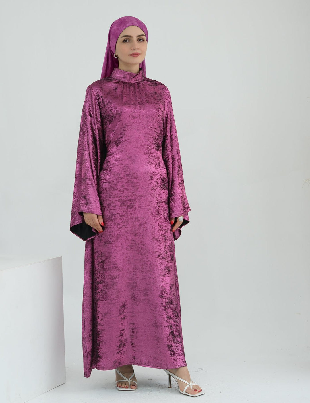 Get trendy with Bailey Shimmer Maxi Dress - Magenta -  available at Voilee NY. Grab yours for $64.90 today!