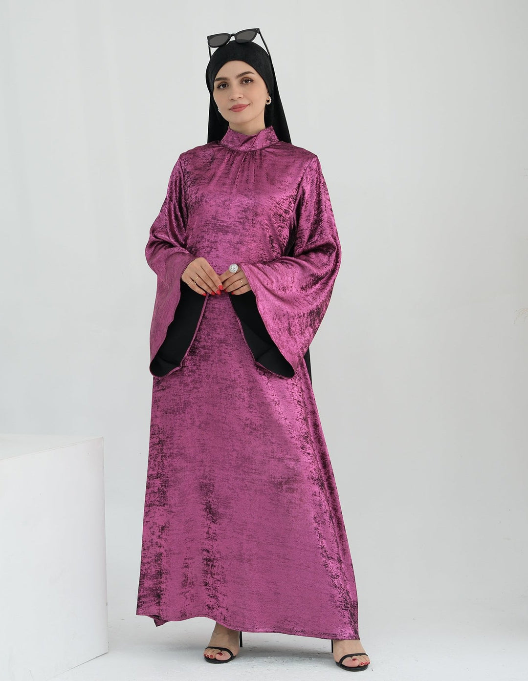 Get trendy with Bailey Shimmer Maxi Dress - Magenta -  available at Voilee NY. Grab yours for $64.90 today!