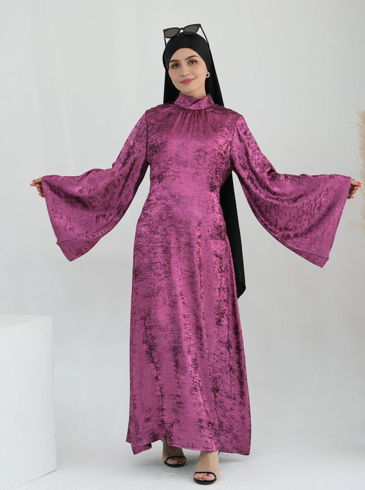 Get trendy with Bailey Shimmer Maxi Dress - Magenta -  available at Voilee NY. Grab yours for $64.90 today!