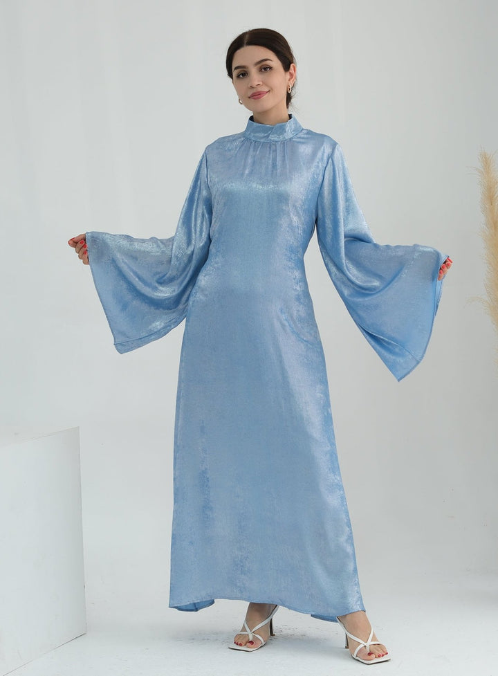 Get trendy with Bailey Shimmer Maxi Dress - Blue -  available at Voilee NY. Grab yours for $64.90 today!