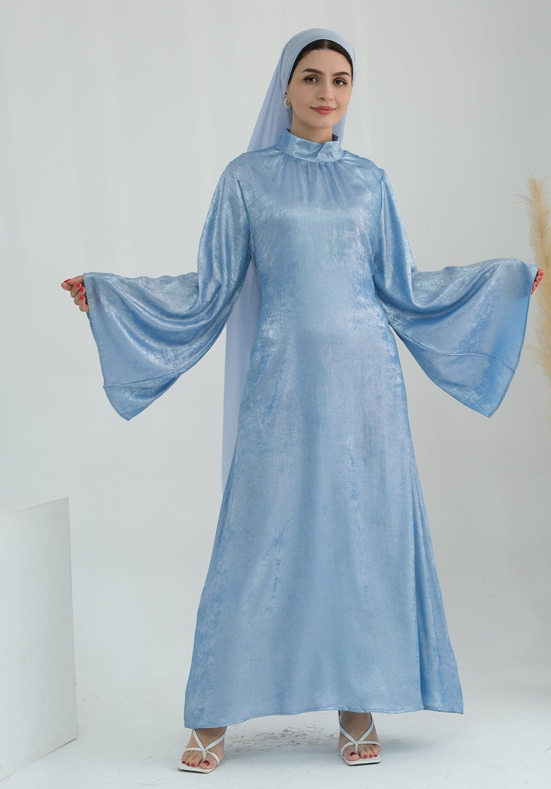 Get trendy with Bailey Shimmer Maxi Dress - Blue -  available at Voilee NY. Grab yours for $64.90 today!