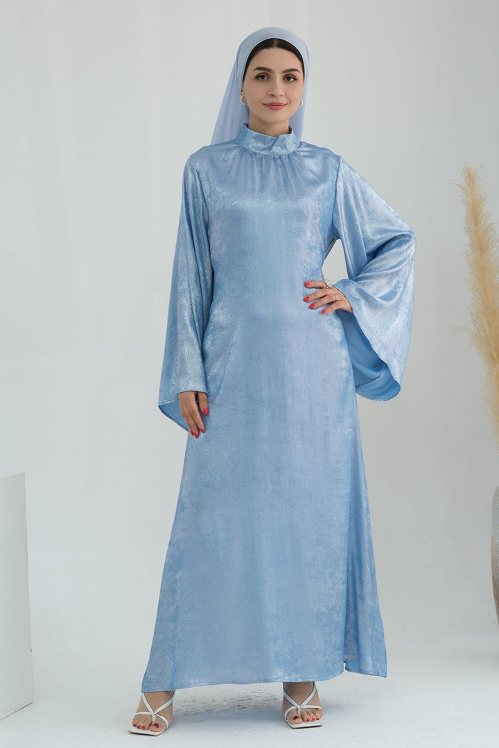 Get trendy with Bailey Shimmer Maxi Dress - Blue -  available at Voilee NY. Grab yours for $64.90 today!