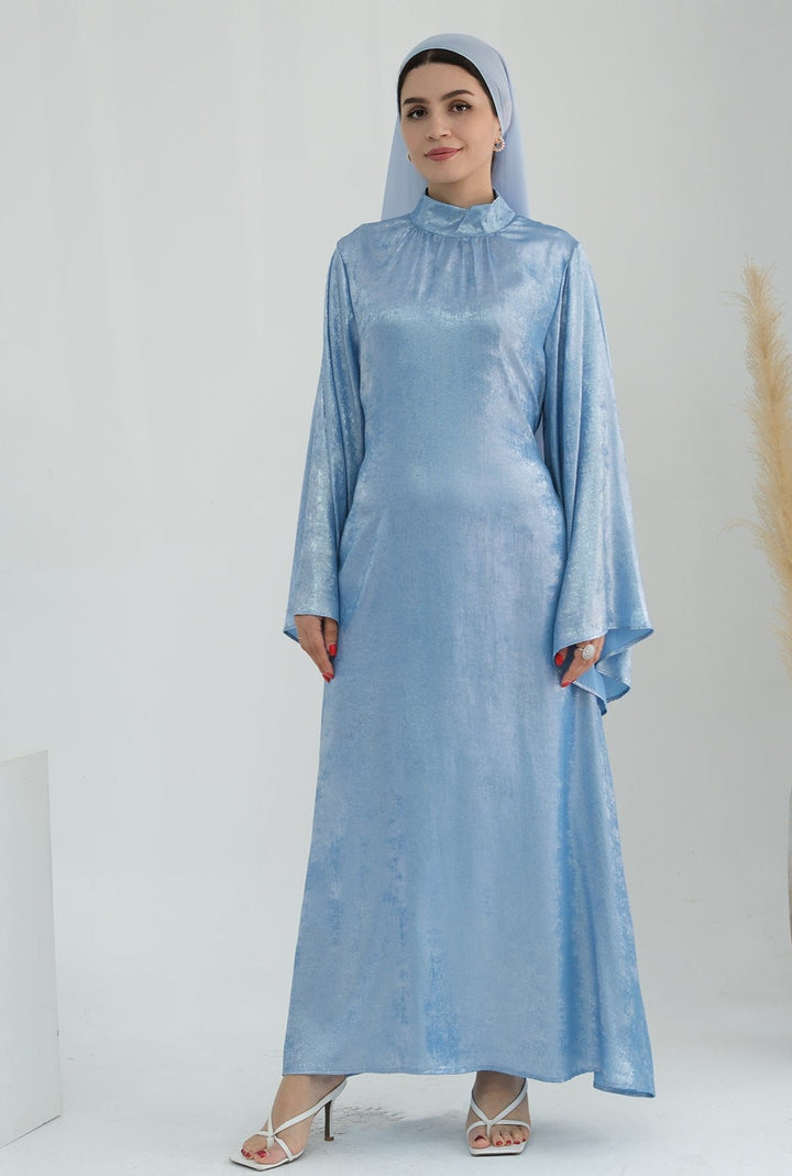 Get trendy with Bailey Shimmer Maxi Dress - Blue -  available at Voilee NY. Grab yours for $64.90 today!