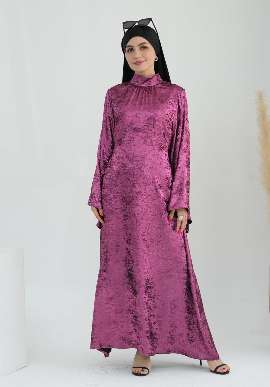 Get trendy with Bailey Shimmer Maxi Dress - Magenta -  available at Voilee NY. Grab yours for $64.90 today!