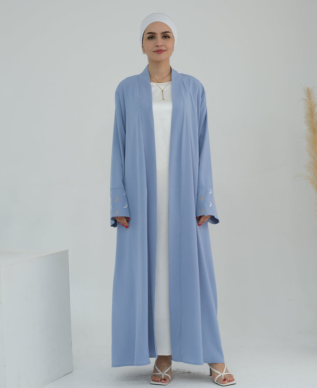 Muna Open Abaya Kimono - Blue