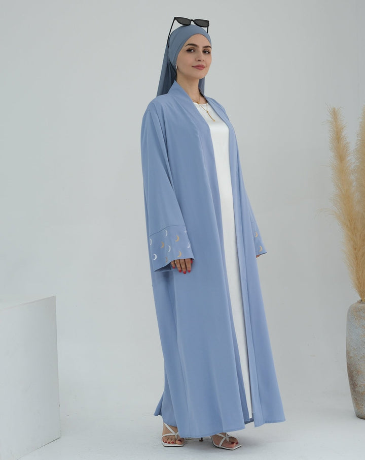 Muna Open Abaya Kimono - Blue