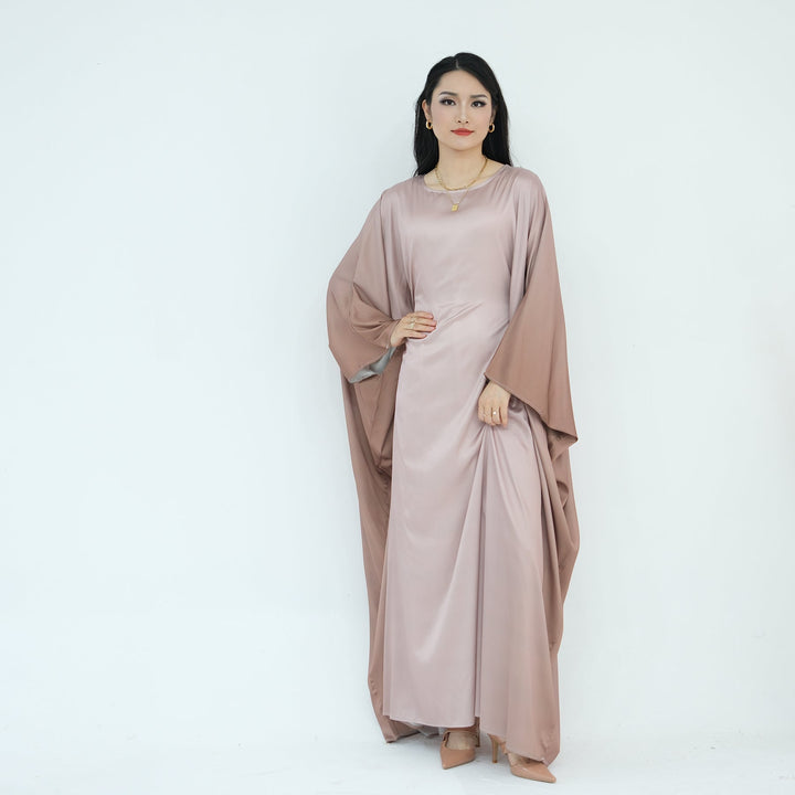 Get trendy with Raya Ombre Butterfly Abaya - Brown - Dresses available at Voilee NY. Grab yours for $64.99 today!