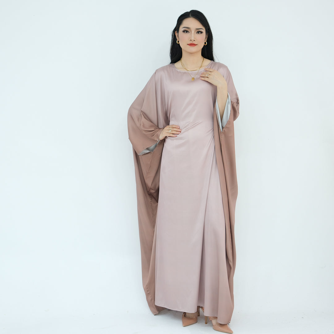 Get trendy with Raya Ombre Butterfly Abaya - Brown - Dresses available at Voilee NY. Grab yours for $64.99 today!