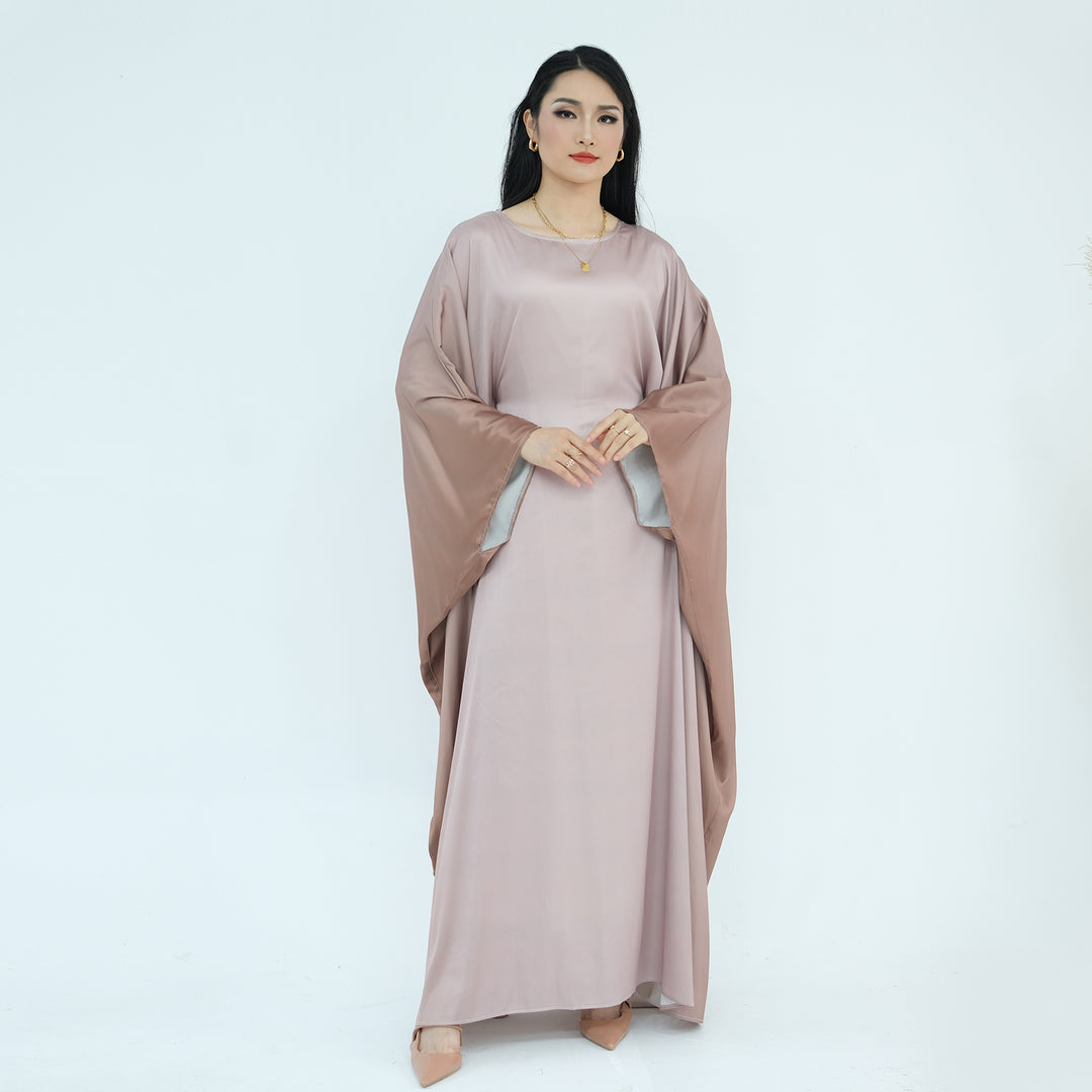 Get trendy with Raya Ombre Butterfly Abaya - Brown - Dresses available at Voilee NY. Grab yours for $64.99 today!